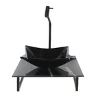 Kit Cuba De Vidro Quadrada 10mm Com Tampo De Vidro 40cm X 40c