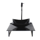 Kit Cuba De Vidro Quadrada 10mm Com Tampo De Vidro 40cm X 40c