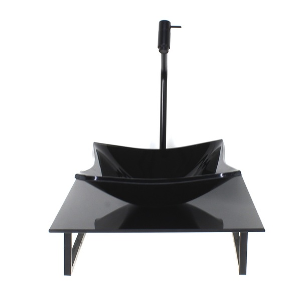 Kit Cuba De Vidro Quadrada 10mm Com Tampo De Vidro 40cm X 40c