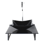 Kit Cuba De Vidro Quadrada 10mm Com Tampo De Vidro 40cm X 40c