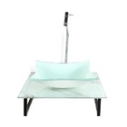 Kit Cuba De Vidro Quadrada 10mm Com Tampo De Vidro 40cm X 40c