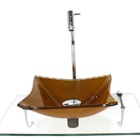 Kit Cuba De Vidro Quadrada 10mm Dourado Real Com Tampo 50cm I