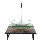 Kit Cuba De Vidro Quadrada 10mm Incolor Com Tampo De Vidro 40