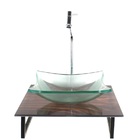 Kit Cuba De Vidro Quadrada 10mm Incolor Com Tampo De Vidro 40