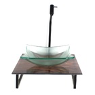 Kit Cuba De Vidro Quadrada 10mm Incolor Com Tampo De Vidro 40