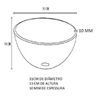 Kit Cuba De Vidro Redonda 10mm Com Tampo De Vidro 40cm X 40cm