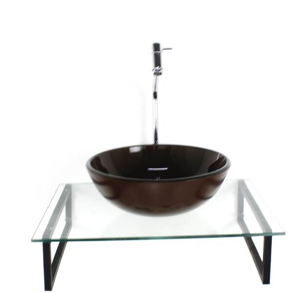 Kit Cuba De Vidro Redonda 10mm Marrom Tampo 50cm Incolor Com