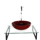 Kit Cuba De Vidro Redonda 10mm Vermelho Cereja Tampo 50cm Inc