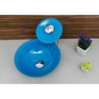 Kit Cuba De Vidro Redonda 30 Cm + Torneira + Válvula