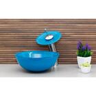 Kit Cuba De Vidro Redonda 30 Cm + Torneira + Válvula