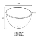 Kit Cuba De Vidro Redonda Com Tampo 60cm Preto Full E Suporte