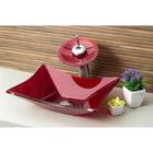 Kit Cuba De Vidro Retangular + Torneira + Válvula