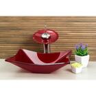 Kit Cuba De Vidro Retangular + Torneira + Válvula