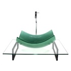 Kit Cuba De Vidro Retangular Curvada Verde Com Tampo 60cm Inc