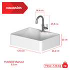 Kit Cuba Diamante Torneira Bica Móvel Lagune Cromada E Válvul