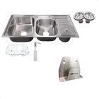 Kit Cuba Dupla Cozinha Pia Inox 304 + Porta Esponja Inox 304