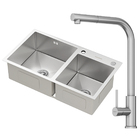 Kit Cuba Dupla Gourmet Nápoles Aço Inox 304 E Torneira Gourme