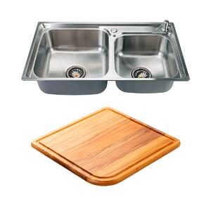 Foto de Kit Cuba Dupla Gourmet Para Cozinha Com Acessórios Aço Inox 2