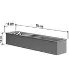 Kit Cuba Dupla Nápoles Aço Inox 304 Calha Oragnizadora Aço In