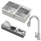 Kit Cuba Dupla Nápoles Aço Inox 304 Calha Oragnizadora Aço In