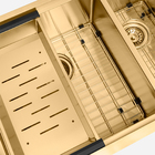 Kit Cuba Dupla Workstation Inox Com Acessórios (kai Dourada F