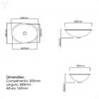 Kit Cuba Embutir Oval 50 X 38 Cm Com Valvula Cromada