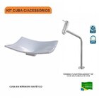 Kit Cuba F44 Com Torneira Link 1062 Metal 1/4 Volta Branca