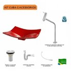 Kit Cuba F44 Com Torneira Link 1062 Metal E Válvula 1" + Sifã