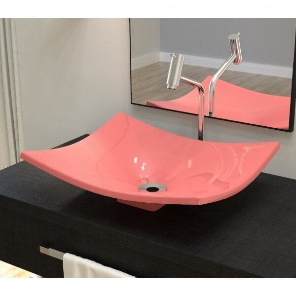 Kit Cuba F44 Com Válvula 1 Pol. E Sifão Pvc E Flexivel Rosa