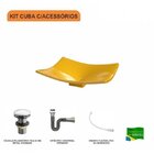 Kit Cuba F44 Com Válvula Click 1 Pol. E Sifão Cromado E Flexi