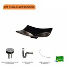 Kit Cuba F44 Com Válvula Click 1 Pol. E Sifão Cromado E Flexi