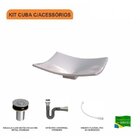 Kit Cuba F44 Com Válvula Click 1 Pol. E Sifão Cromado E Flexi