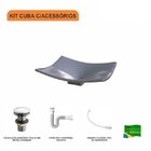 Kit Cuba F44 Com Válvula Click 1 Pol. E Sifão Pvc E Flexivel