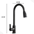 Kit Cuba Gourmet 50x40cm + Torneira Monocomando Extensível Co