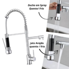 Kit Cuba Gourmet 50x40cm + Torneira Monocomando P/ Cozinha