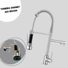 Kit Cuba Gourmet 50x40cm + Torneira Monocomando P/ Cozinha