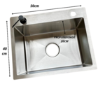 Kit Cuba Gourmet 50x40cm + Torneira Monocomando Premium Cozin