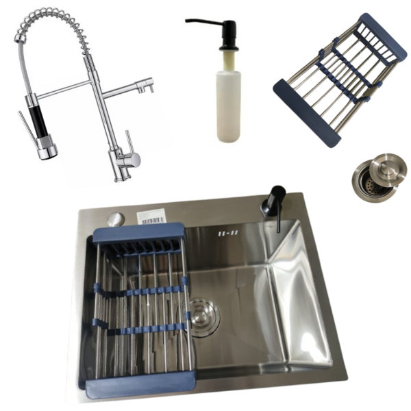 Kit Cuba Gourmet 50x40cm C/ Acessórios + Torneira Monocomando