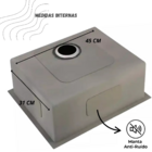 Kit Cuba Gourmet 50x40cm C/ Acessórios + Torneira Monocomando