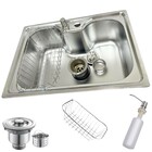 Kit Cuba Gourmet 60x42cm + Torneira Monocomando Aço Inox 304