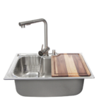 Kit Cuba Gourmet 60x42cm Com Acessórios + Torneira Gourmet Ex