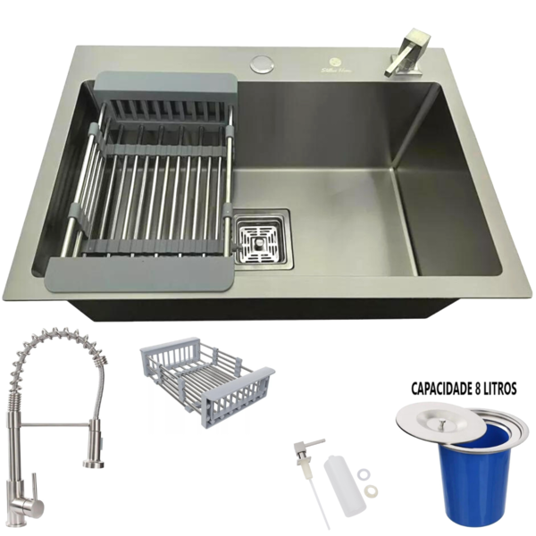 Kit Cuba Gourmet  60x40cm Com Acessórios + Torneira Gourmet +