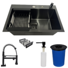 Kit Cuba Gourmet Com Torneira Gpurmet De Parede Dispenser Dos
