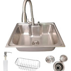 Kit Cuba Gourmet Inox 50x40 E Torneira Gourmet Monocomando Ex