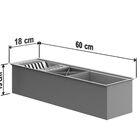 Kit Cuba Gourmet Lisboa Aço Inox 304 Calha Oragnizadora Aço I