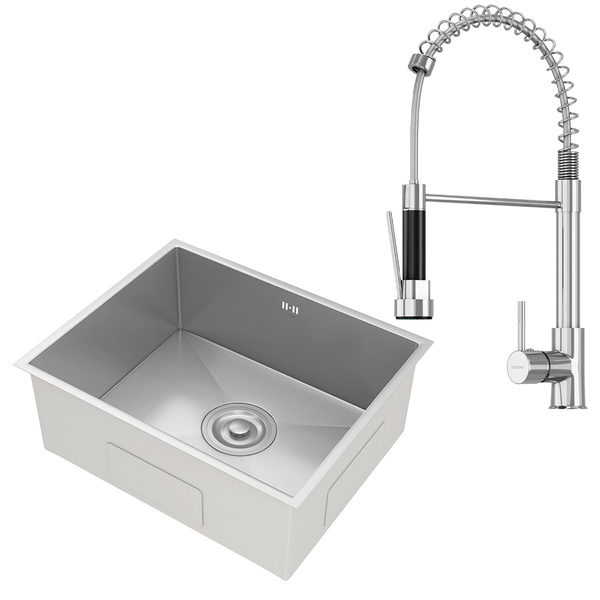 Kit Cuba Gourmet Lisboa Aço Inox 304 E Torneira Gourmet Geneb