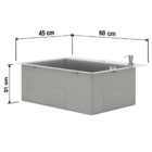 Kit Cuba Gourmet Quebec 60cm Aço Inox 304 e Torneira Gourmet