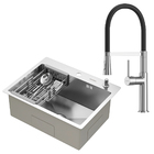 Kit Cuba Gourmet Quebec 60cm Aço Inox 304 e Torneira Gourmet