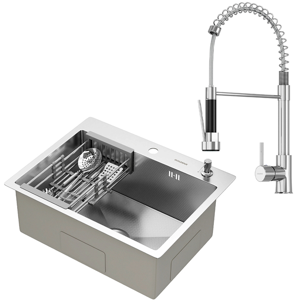 Kit Cuba Gourmet Quebec 60cm Aço Inox 304 e Torneira Gourmet