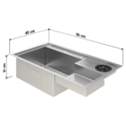 Kit Cuba Gourmet Veneza Aço Inox 304 E Torneira Gourmet Bélgi